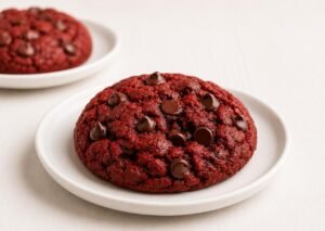 Cookies de Red Velvet y Chocolate